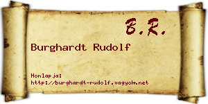 Burghardt Rudolf névjegykártya